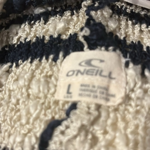 O’Neill waterfall boho skater stripe open knit crochet sweater coastal cardigan - Picture 3 of 6